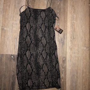 Snake print mini dress